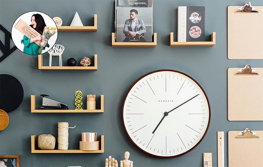 Newgate clock image on a shelf