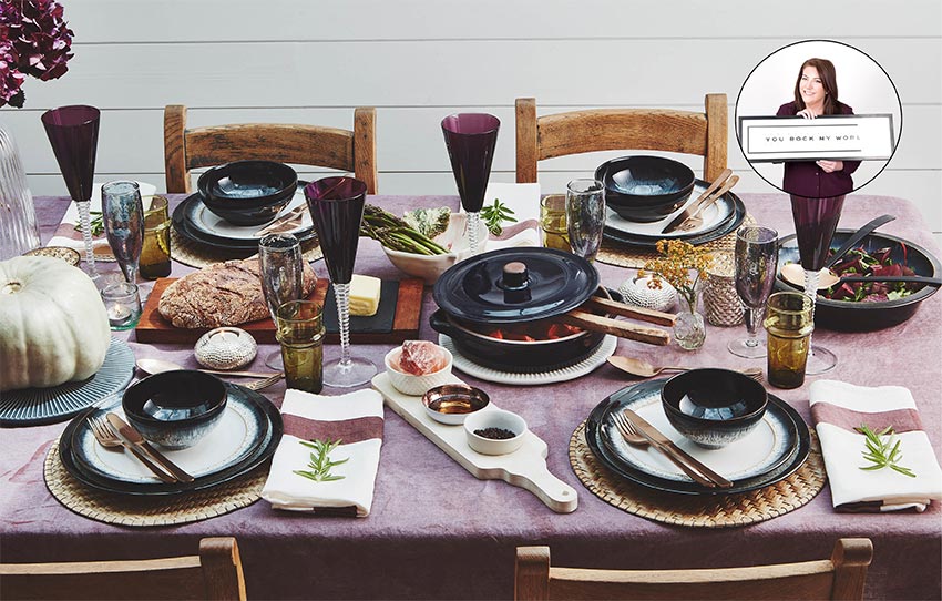 Gorgeous dinner table set up The Wedding Shop