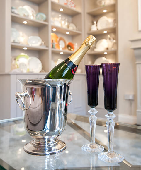 Dublin champagne flutes at appointment